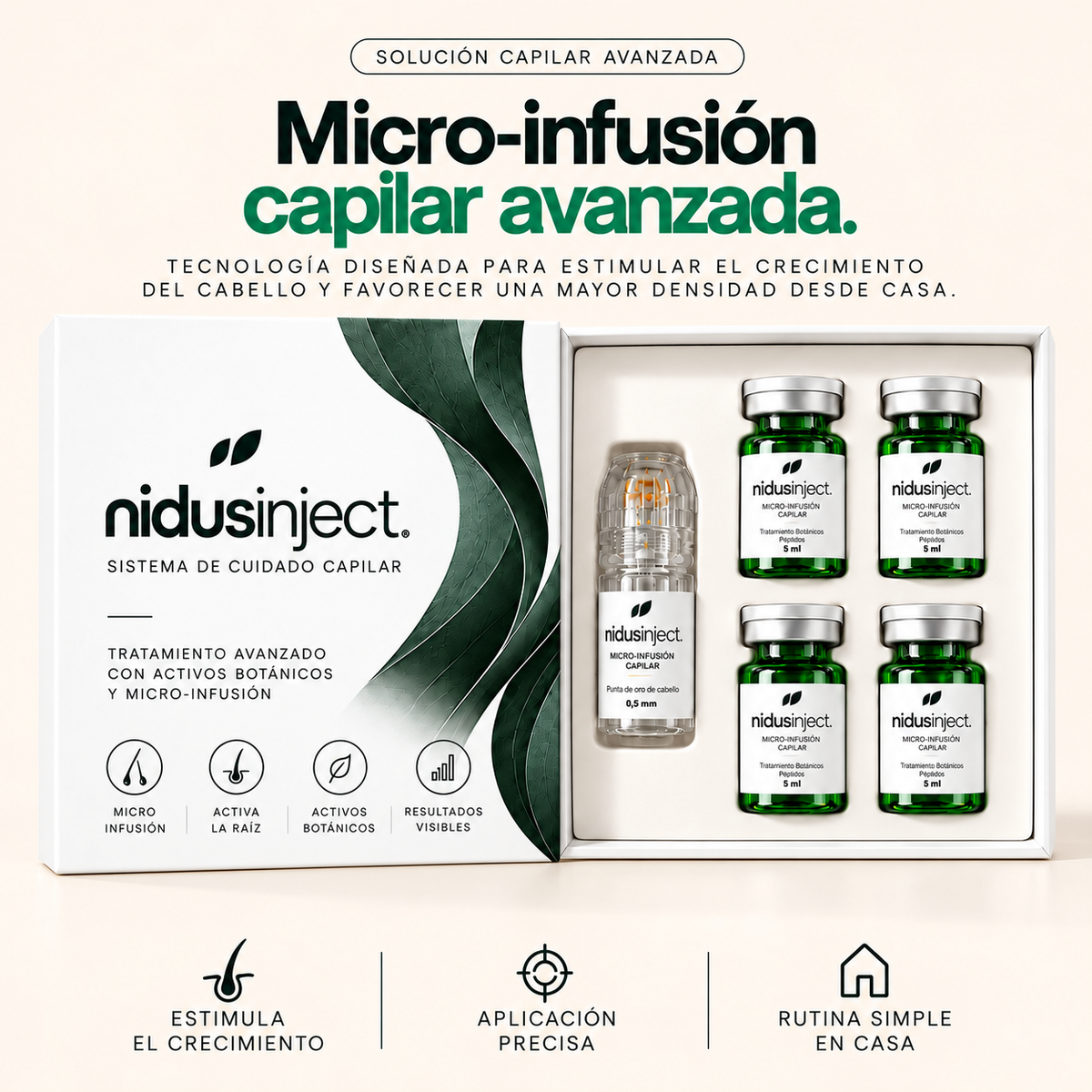 Nidusinject - tratamiento para el crecimiento del cabello